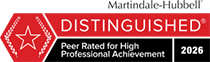 Martindale-Hubbell Distinguished Peer Rated for High Professional Achievement 2026